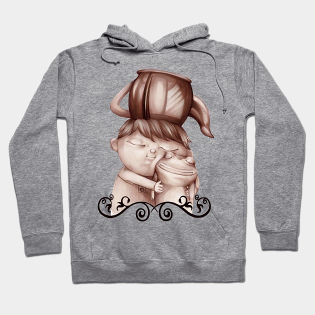 Just A Boy And His Frog ... Over The Garden Wall Hoodie by art official sweetener